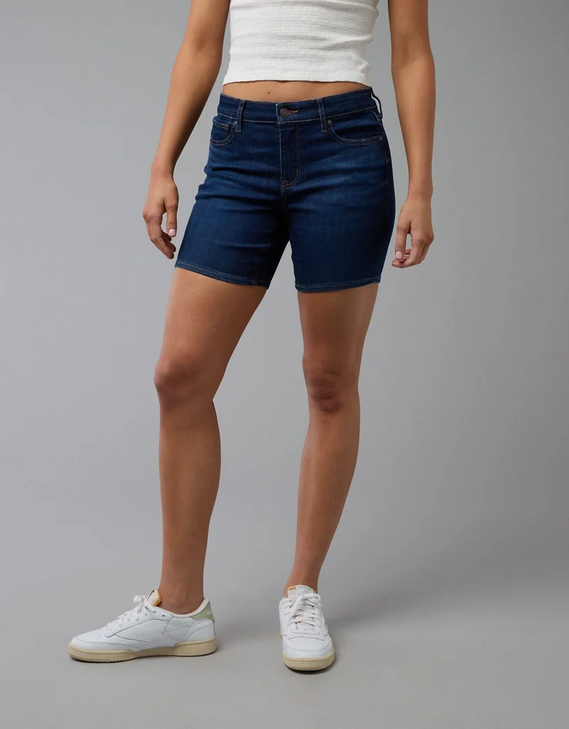 American Eagle AE Next Level High-Waisted Skinny Bermuda Denim Short